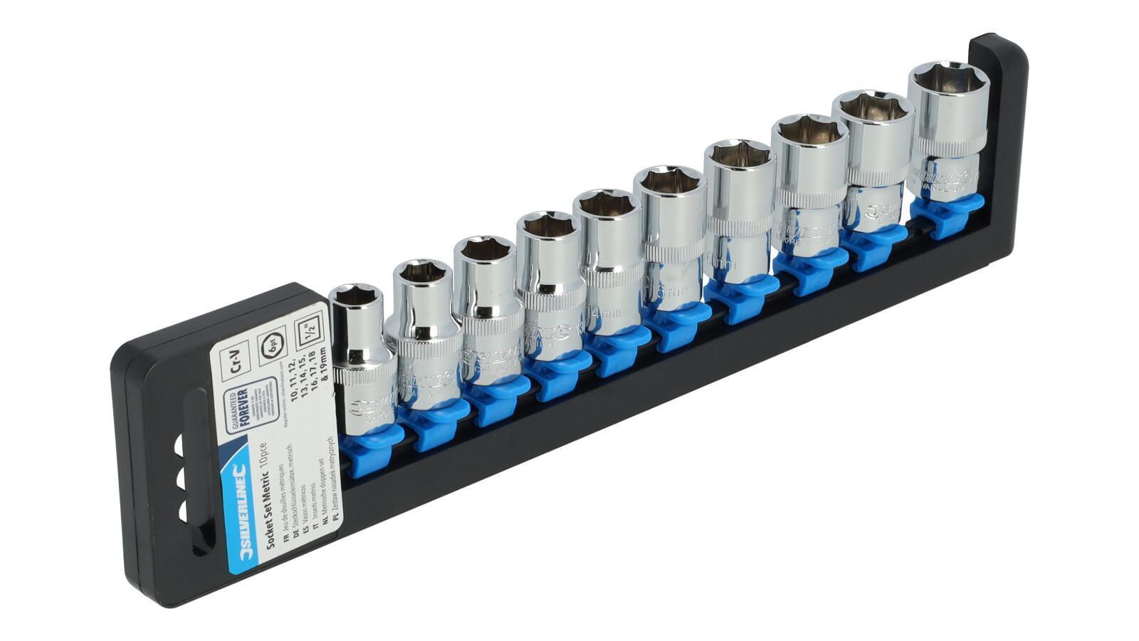 Silverline Steckschlüssel-Set 3-tlg. – Magnetisch, 6/8/10 Mm, Für 1/4" Bohrmaschinen