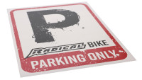Aufkleber Parkschild "Radical bikes parking only"